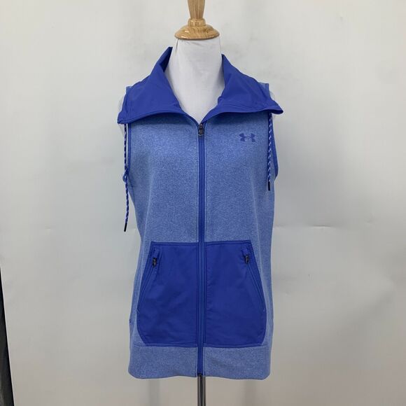 Under Armour ColdGear Survivor Hybrid Vest Womens S Small UA Hyacinth Fitted - Picture 2 of 13